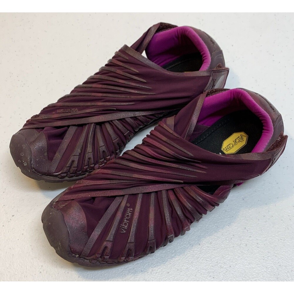 Vibram Furoshiki Wrap Shoes US 7 Burgundy Outdoor Breathable Washable